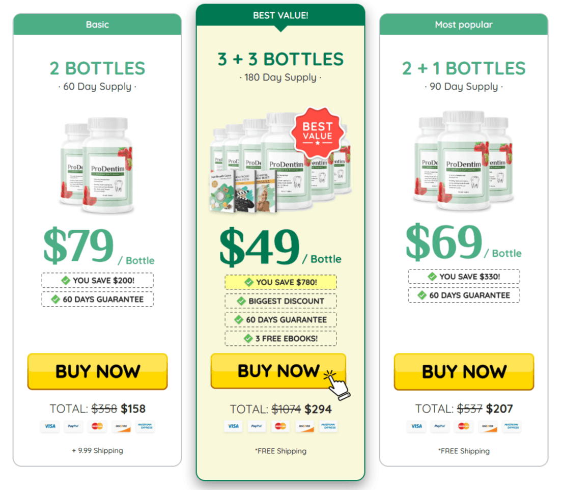 Teeth Prodentim Pricing